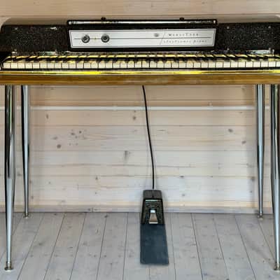 Wurlitzer 200A Electric piano,  rerfurbised in custom black and gold sparkle image 3