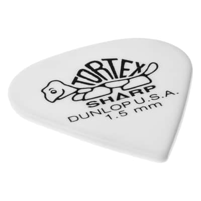 Dunlop Tortex Sharp 412 Picks 1.50" white x12 - Set of Picks image 5