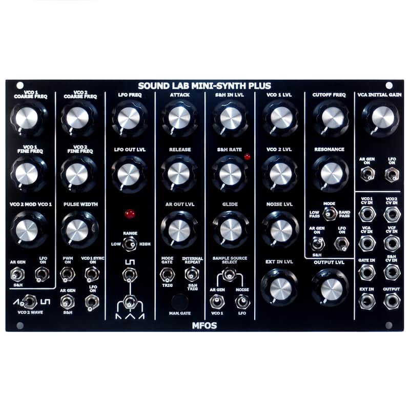 MFOS Sound Lab Mini-Synth Plus Eurorack. Analog synthesizer. Black. 2022 image 1