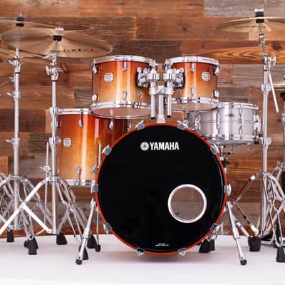 YAMAHA BEECH CUSTOM ABSOLUTE NOUVEAU 4 PIECE DRUM KIT, GOLD SPARKLE FADE (PRE-LOVED) image 5