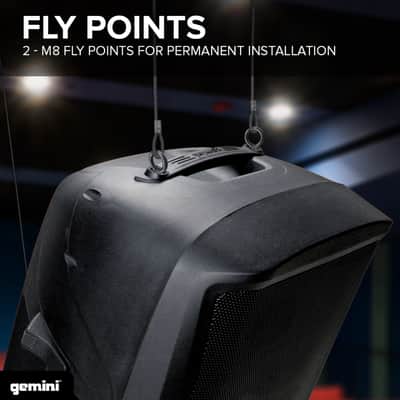 Gemini Sound AS-2115BT-LT-PK 2000W Bluetooth Active DJ PA Speaker System with Stand and Microphone image 13