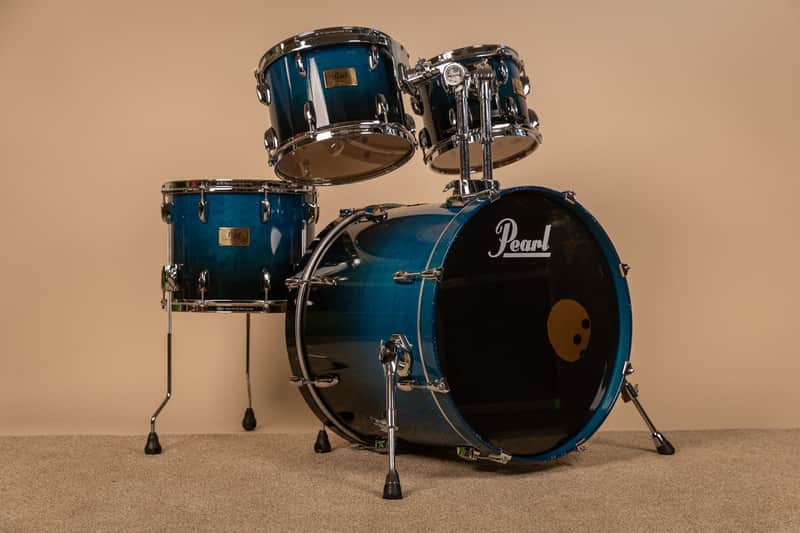 Pearl Session Custom Maple Marine Blue Fade Drum Set image 1