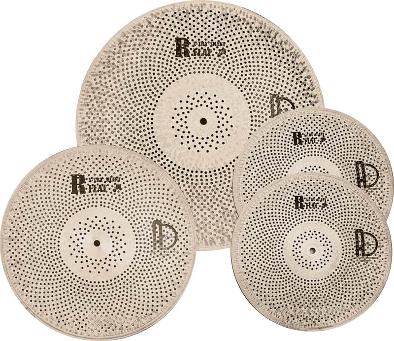Agean Cymbals Flat R X-Tra Silent Low Noise(Low Volume) Set - Handmade in Turkeyde, 16" Crash, 14" Hi-hat image 1