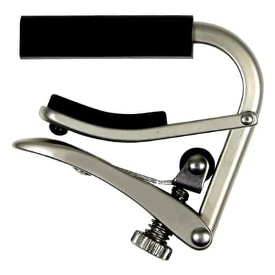 Shubb C5 Standard Banjo/Mandolin Capo, Polished Nickel, 1.5" Wide, Flat image 2