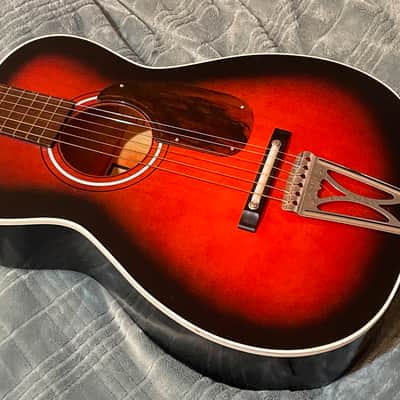 Regal T-12 USA Made 1950's / 1960's  Vintage acoustic Clean!  Red Rubine Sunburst image 14