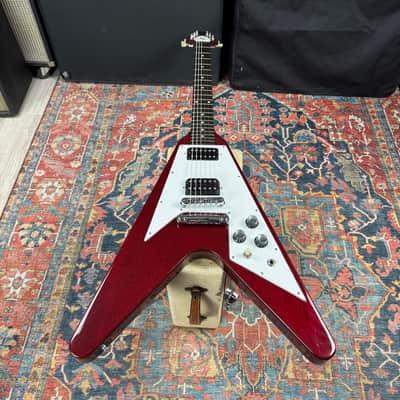 *Video* Gibson Yamano '67 Reissue Flying V Cherry Red - 1995 image 9