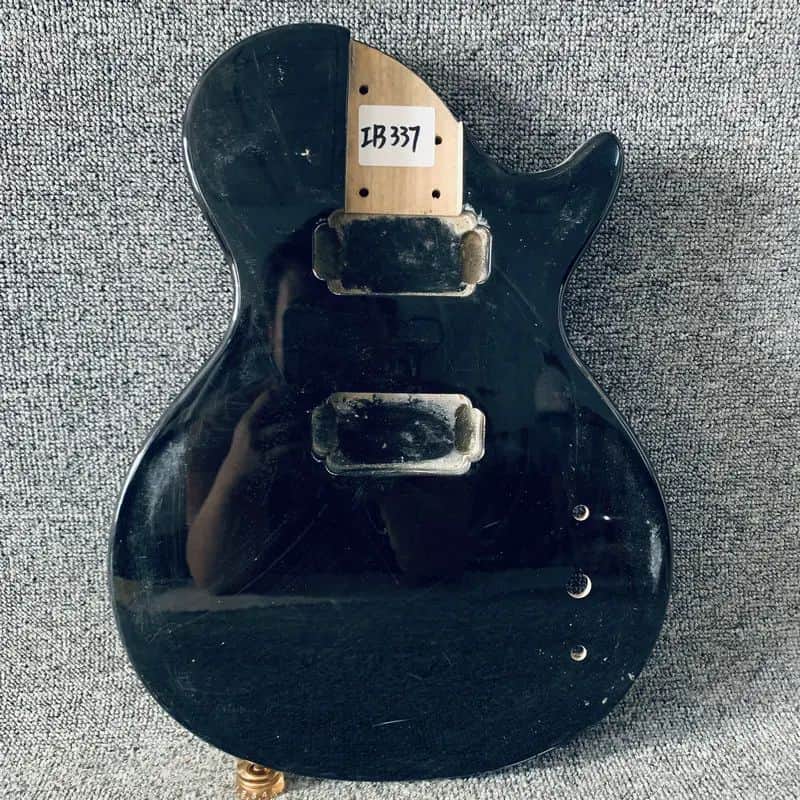 Black Single Cut Basswood Guitar Body image 1