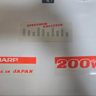 Sharp WF-939  Sticker Set, 5 pieces  JAPAN Boombox Cassette Deck image 3