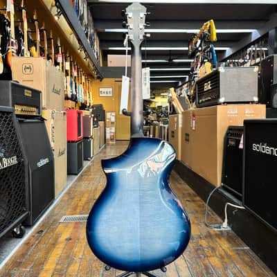 Ibanez AEWC400 Contoured Acoustic-Electric Indigo Blue Burst High Gloss image 6