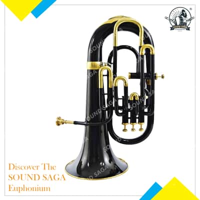 Euphonium 3 Valve Custom Black Gold Colour image 4