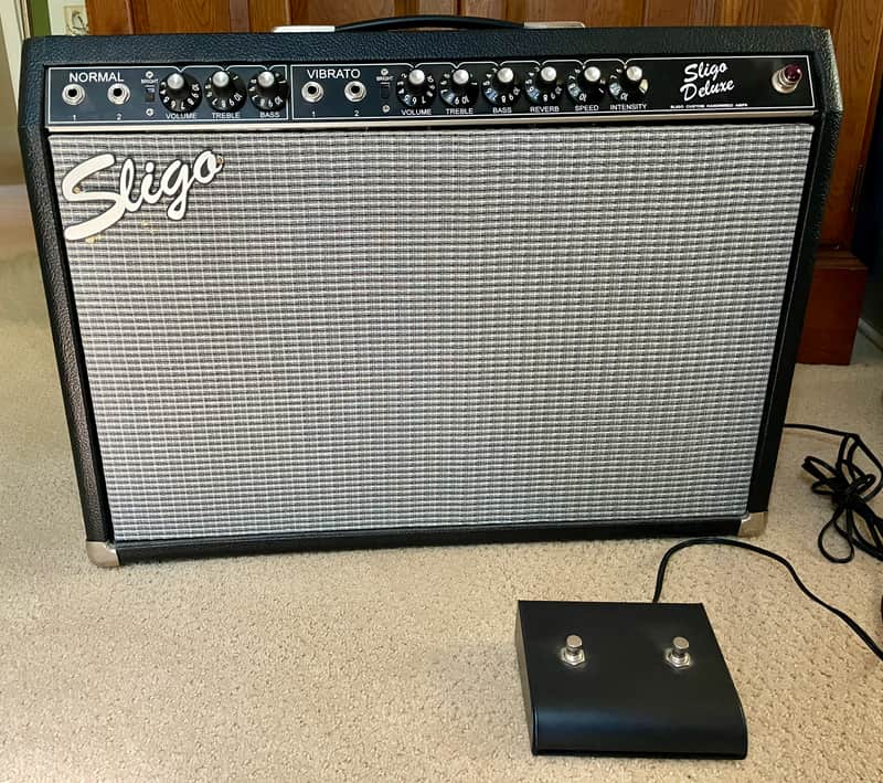 Sligo Deluxe Reverb AB763 Hand Wired 2014 Blackface image 1