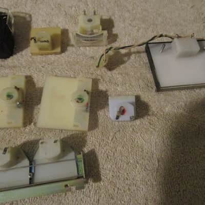 lot of 9 vintage Various VU meters parts image 8