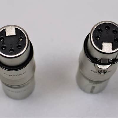 NEUTRIK (2) Two Genuine NEUTRIK NA3M5F 3-Pin XLR Male to 5-Pin XLR Female DMX Adapter image 3