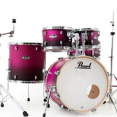 Pearl Export Series 5-Piece Drum Kit - 22/14SD/16FT/12/10 Hardware Raspberry Sunset image 2