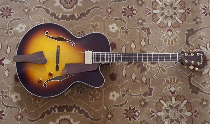 Eastman AR403CE-SB Single Cutaway Hollow-Body Archtop Sunburst image 1