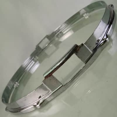Leedy&Ludwig 15" COB Stick-Chopper Snare Drum Resonant Rim/Hoop 30s Chrome-Brass image 1