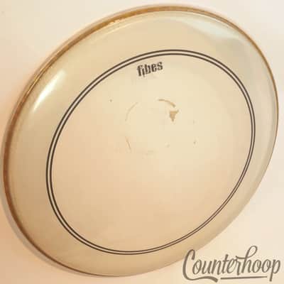 *Fibes 20" Bass Drum Logo Head Clear Batter Remo Powerstroke Vintage* image 1