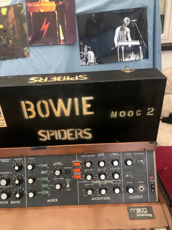 Moog MiniMoog 1972 actual David Bowie Ziggy tour no 2  1972 with actual original case and provenance image 1