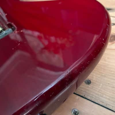 Unbranded Transparent Red Burst S Type Guitar Body inc Bridge image 13