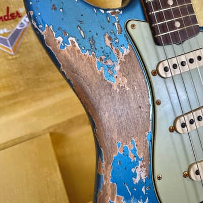 Fender Fender Custom Shop Wild West Guitars 25th Anniversary 1960 Stratocaster Heavy Relic 2024 - Lake Placid Blue image 6