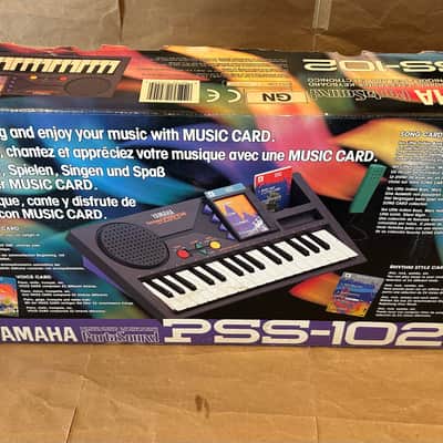 Yamaha PortaSound PSS-102 Electronic Keyboard 1991 rare with Card Reader System mini Synth Japan in box EC image 15