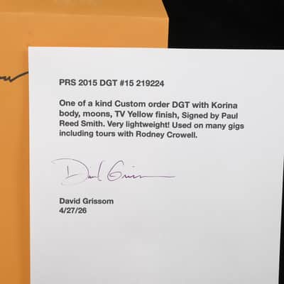 PRS Tv Yellow Korina DGT Owned by David Grissom image 17