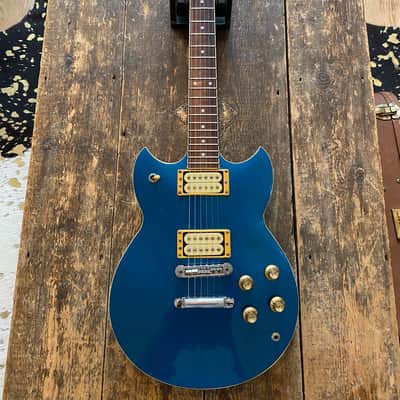 Vintage 1982 Japanese Yamaha SG800s Factory Metallic Blue w/ Vintage Leatherette Case image 18