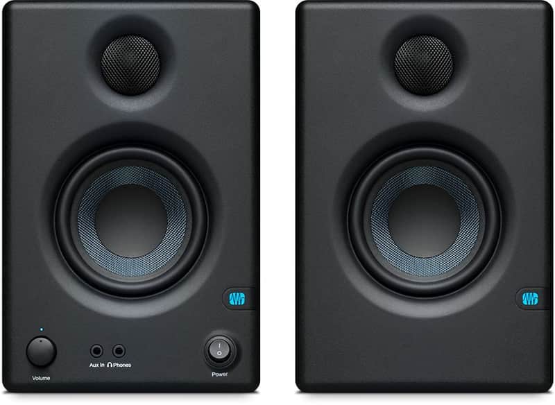 PreSonus Eris E3.5 2-Way 3.5" Active Studio Monitor (Pair) 2017 + Desk Stand Mounts image 1