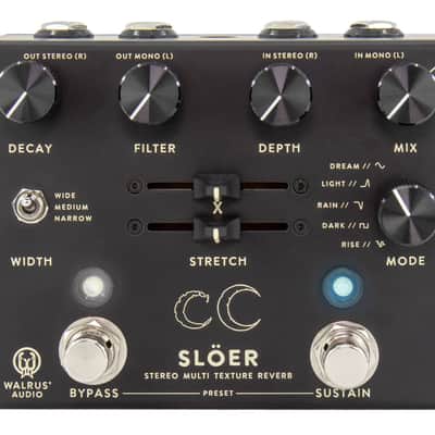 Walrus Audio SLÖER Stereo Ambient Reverb Pedal (Black) - Open Box image 1