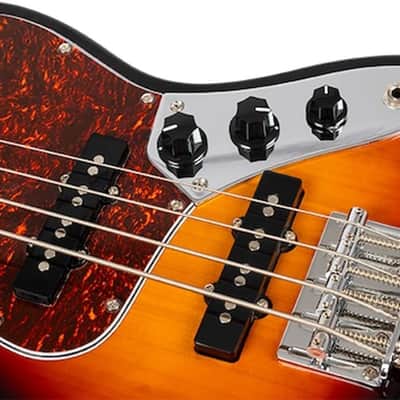 Flight MINI BASS JB SB Rock Series Roasted Poplar Body Roasted Maple Neck 4-String Electric Bass Guitar w/Gig Bag image 6
