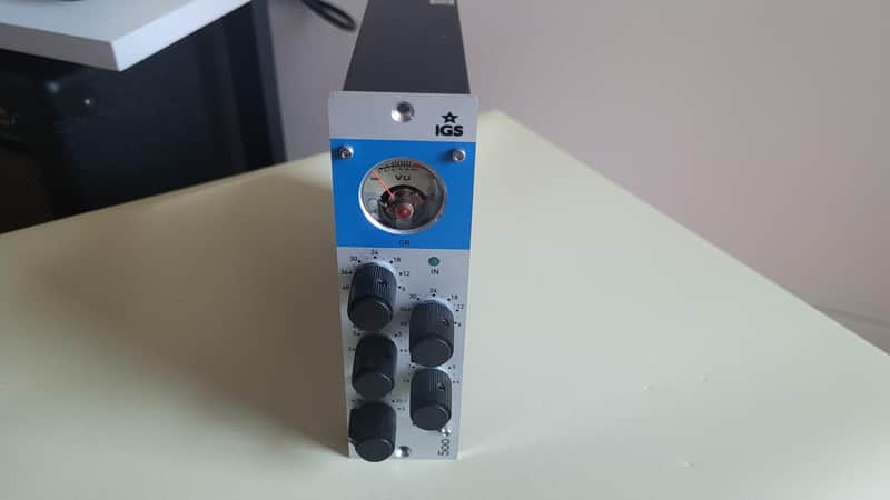 IGS Audio 576 Blue Stripe 500 Series FET Compressor Module 2010s - Silver image 1