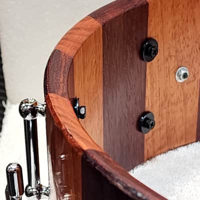 JT Custom Drums 14x5" Solid Padauk Stave Snare 2022 Natural image 3