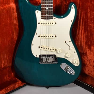 1998 Fender American Deluxe Stratocaster Transparent Teal w/HSC image 1
