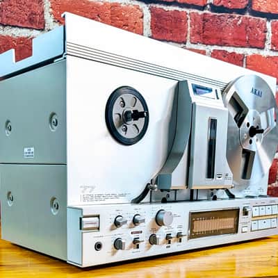 Akai GX-77 reel to reel - [Superb!] condition, refurbished ($600!), original takeup reel, original service manual, extra NOS tape! image 1