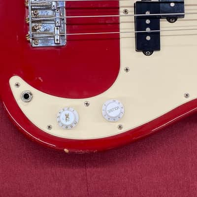 Squier by Fender 50th Anniversary P-Bass 1996 - Torino Red image 5