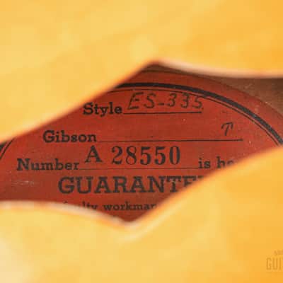 1958 Gibson ES-335 TDN Vintage Semi-Hollow Blonde Thin Top w/ PAFs, Case image 6