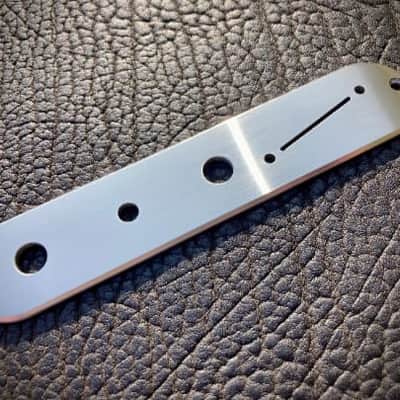 Van Dyke-Harms Telecaster Control Plate, Angled Switch w/Toggle, Stainless Steel 2023 - Stainless Steel image 1