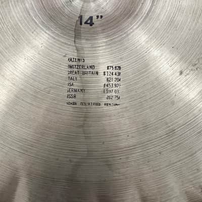 Vintage Paiste 2002 Sound Edge 14" Hi Hat Cymbal Pair Black Label image 15