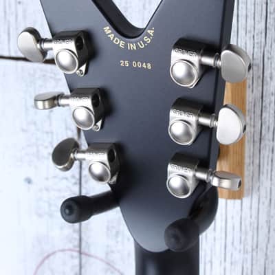 Dean USA ML Custom Metallic Silver to Metallic Black Fade Electric Guitar w Case image 13