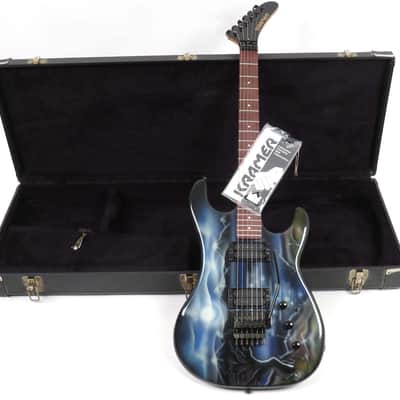 1985 Kramer Pacer Imperial - Graphic Night Scene - Banana Headstock! - Original Case & Hang Tag - Guitar Art image 2
