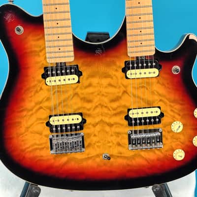 OLP by Ernie Ball Double Neck 6 & 12 String 2000's - Sunburst Figured Top image 3