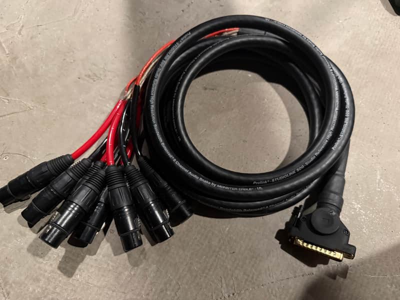 Monster Monster Cable Pro Link 500 DB25 to XLR Breakout – 8–10 ft (Pair Available) image 1