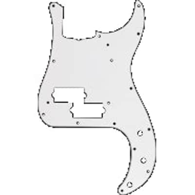 Pickguard Precision Bass  13-Hole Vintage Mount (with Truss Rod Notch) White 3-Ply imagen 2