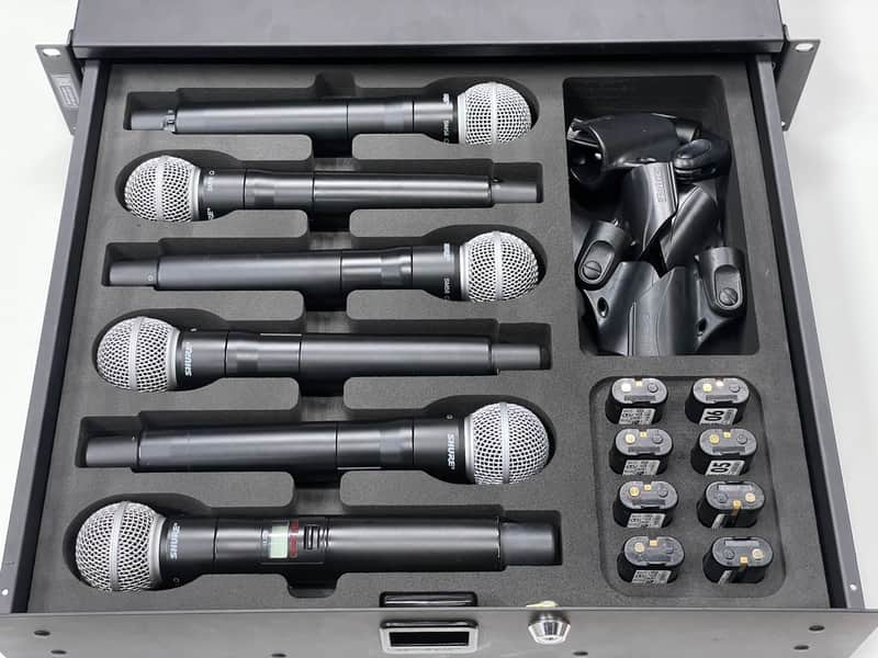 Custom Foam Insert for Rack Drawer fits Shure Axient Digital ULXD QLXD Wireless Handheld Battery QLXD2 ULXD2 AD2 SB900 SB900A SB900B SB900C image 1