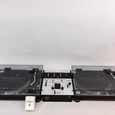 Technics SL-1200MK5 Black with Original Box, Vestax Mixer, Cartridge and Technics Spin Clock image 3