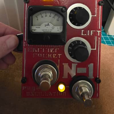 Wrought Iron Leather & Effects N-1 Germanium Carrier Rocket 2022 - Custom Red & Raw Metal Reveal image 9