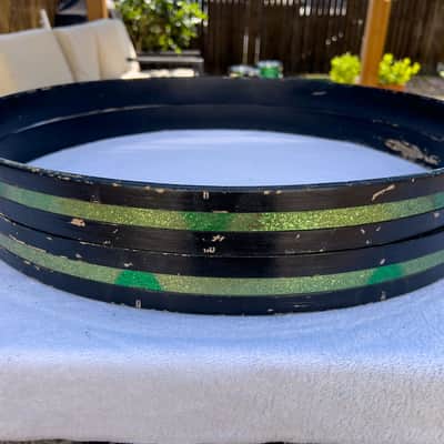 Ludwig Superclassic 14x22" Bass Drum 1970s - Green Sparkle image 18