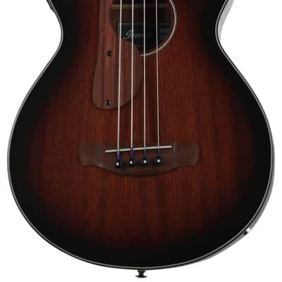 Ibanez AEGB24FE AEG Fretless Acoustic-electric Bass Guitar - Mahogany Sunburst image 2