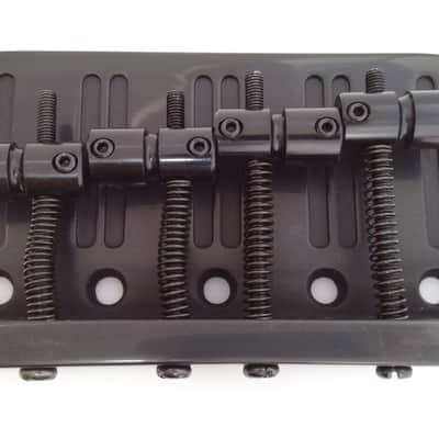True Custom Shop® Black 4 String High Mass Thin Block Bass Bridge for Fender Jazz and Precision Bass image 1