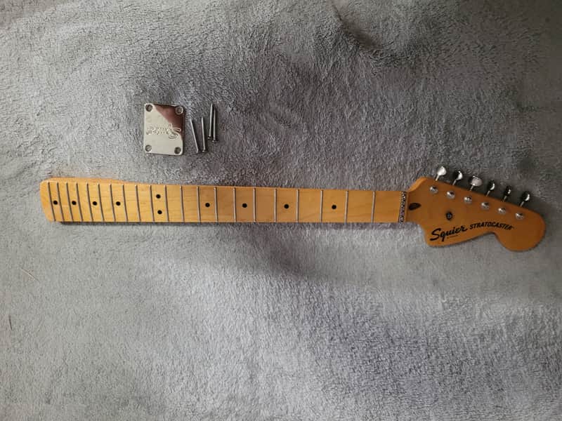 Squier Classic Vibe 70s Stratocaster Neck - Maple/Maple LSR Roller Nut, Gotoh Locking Tuners, Tusq image 1